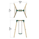 Rebo Wooden Single Garden Swing Set - Solar Yellow