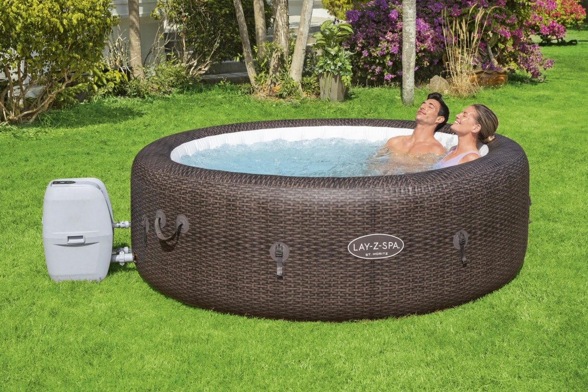 Lay-Z-Spa 85in × 28in St.Moritz Hot AirJet Tub Inflatable