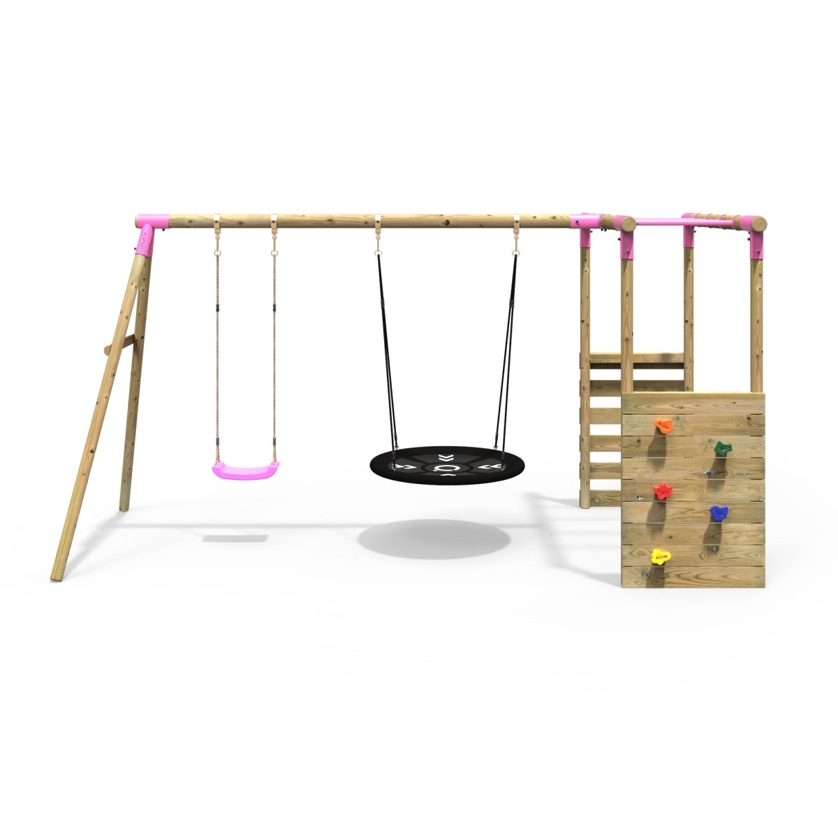 Rebo Monkey Bar Extension Kit for Round Wood Frames - Pink